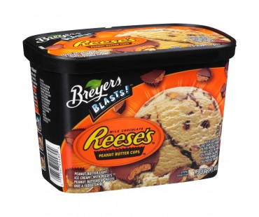 Breyers Blasts! Reese's Peanut Butter Cups Frozen Dairy Dessert 48 Fl Oz Tub