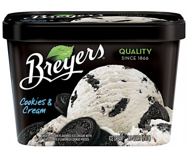 Breyers Cookies & Cream Ice Cream 48 Fl Oz Tub