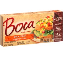 Boca Spicy Chik'N Made With Non-Gmo Soy Veggie Patties 10 Oz Box