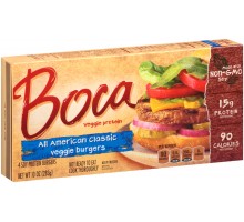 Boca All American Classic Made With Non-Gmo Soy Veggie Burgers 10 Oz Box