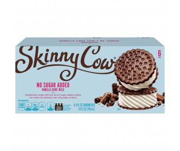 Skinny Cow No Sugar Added Vanilla Gone Wild Ice Cream Sandwiches 24 Fl Oz Box