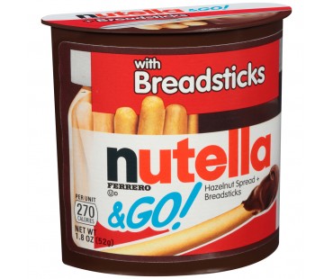 Nutella & Go Hazelnut Spread + Breadsticks 1.8 Oz Plastic Container