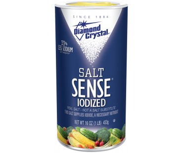 Diamond Crystal Salt Sense Iodized Salt 16 Oz Shaker