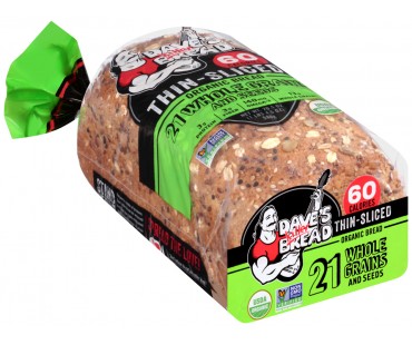 Dave's Killer Bread Thin Sliced 21 Whole Grains And Seeds Bread 20.5 Oz Loaf