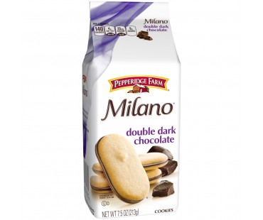 Pepperidge Farm Cookies Milano Double Dark Chocolate Cookies 7.5 Oz Stand Up Bag