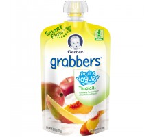 Gerber Grabbers Tropical Fruit & Yogurt 4.23 Oz Pouch