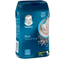 Gerber Cereal Rice Single Grain Baby Cereal 8 Oz Canister