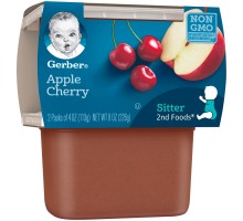 Gerber 2nd Foods Apple Cherry Baby Food 8 Oz Sleeve