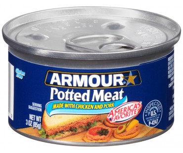 Armour Made With Chicken & Pork Potted Meat 3 Oz Can