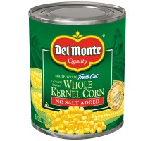 Del Monte Fresh Cut Golden Sweet No Salt Added Whole Kernel Corn 8.75 Oz Pull-Top Can