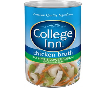 College Inn Fat Free & Lower Sodium Chicken Broth 14.5 Oz Can