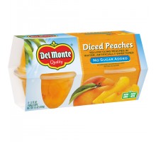 Del Monte No Sugar Added Diced Peaches Fruit Cups 15 Oz Sleeve