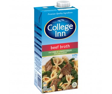 College Inn Fat Free & Lower Sodium Beef Broth 32 Oz Carton