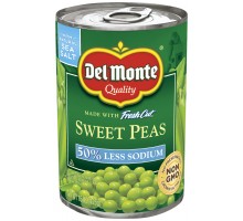 Del Monte Fresh Cut Low Sodium Sweet Peas 15 Oz Pull-Top Can