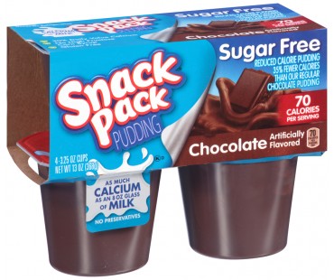 Snack Pack Sugar Free Chocolate Pudding 13 Oz Sleeve