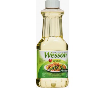 Wesson Pure Canola Oil 24 Fl Oz Plastic Bottle