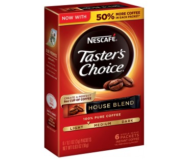 Nescafe Taster's Choice House Blend Instant Coffee .63 Oz Box