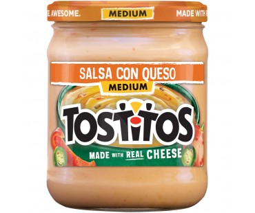 Tostitos Medium Salsa Con Queso Dip 15 Oz Jar Tostitos Medium Salsa Con Queso Dip 15 Oz Jar