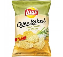 Baked! Lays Oven Baked Sour Cream & Onion Potato Crisps 6.25 Oz Bag