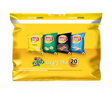 Lay's 2Go Lay's Mix Variety Pack Potato Chips 20 Oz Bag