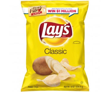 Lay's Classic Potato Chips 8 Oz Bag
