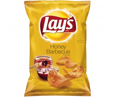 Lay's Honey Barbecue Potato Chips 7.75 Oz Bag