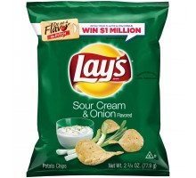 Lay's Sour Cream & Onion Potato Chips 2.75 Oz Bag Lay's Sour Cream & Onion Potato Chips 2.75 Oz Bag