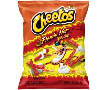 Cheetos Flamin' Hot Crunchy Cheese Snacks 8.5 Oz Bag
