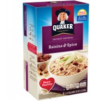 Quaker Oatmeal Instant Raisins & Spice Oatmeal 15.1 Oz Box