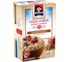 Quaker Oatmeal Select Starts High Fiber Maple & Brown Sugar Instant Oatmeal 12.6 Oz Box