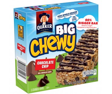 Quaker Chewy Big Chewy Chocolate Chip Granola Bars 7.4 Oz Box