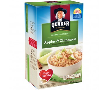 Quaker Oatmeal Apple & Cinnamon Instant Oatmeal 15.1 Oz Box