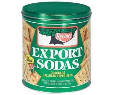 Keebler Export Sodas Crackers 28 Oz Tin