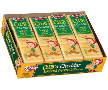 Keebler Club & Cheddar Sandwich Crackers 11 Oz Tray