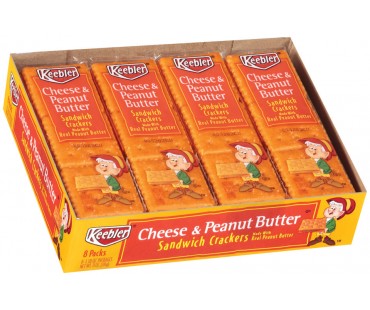 Keebler Cheese & Peanut Butter Sandwich Crackers 11 Oz Tray
