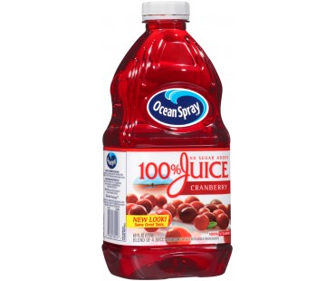 Ocean Spray Cranberry 100% Juice 60 Fl Oz Plastic Bottle