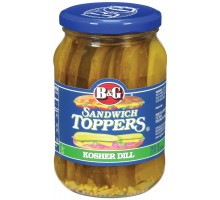 B&G Kosher Dill Sandwich Toppers 16 Oz Jar