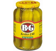 B&G Kosher Dill Spears W/Whole Spices Pickles 32 Oz Jar