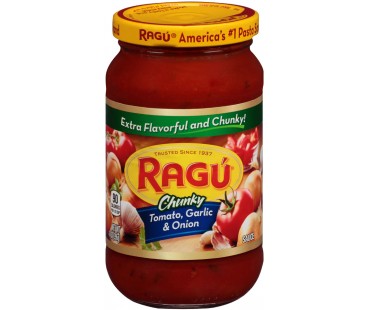 Ragu Chunky Tomato Garlic & Onion Pasta Sauce 14 Oz Jar