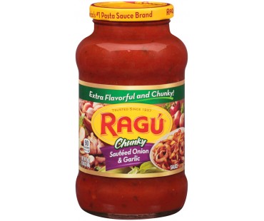 Ragu Chunky Sauteed Onion & Garlic Pasta Sauce 24 Oz Jar