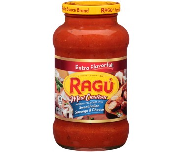 Ragu Meat Creations Sweet Italian Sausage & Cheese Pasta Sauce 23.9 Oz Jar