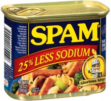 Spam 25% Less Sodium Canned Meat 12 Oz Can