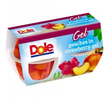Dole Fruit Bowls In Strawberry Gel Peaches 17.2 Oz Sleeve