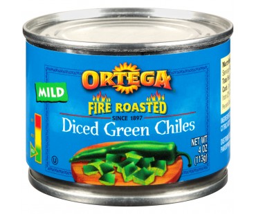 Ortega Fire Roasted Mild Diced Green Chiles 4 Oz Can