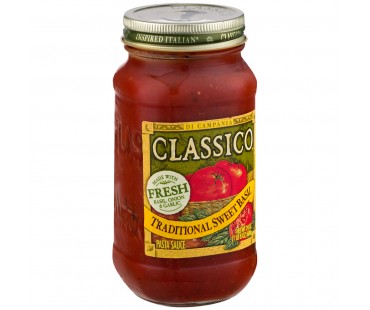 Classico Traditional Sweet Basil Pasta Sauce 24 Oz Jar