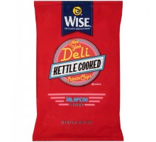 Wise New York Deli Kettle Cooked Jalapeno Flavored Potato Chips 6.25 Oz Bag Wise New York Deli Kettle Cooked Jalapeno Flavored Potato Chips 6.25 Oz Bag