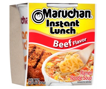 Maruchan Instant Lunch Beef Flavor Ramen Noodle Soup 2.25 Oz Sleeve