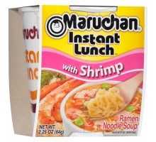Maruchan Instant Lunch With Shrimp Ramen Noodle Soup 2.25 Oz Sleeve