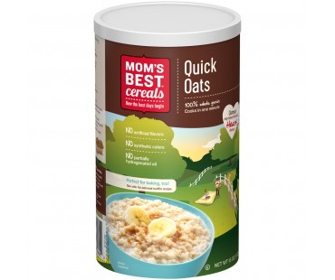 Mom's Best Quick Oats Oatmeal 16 Oz Canister