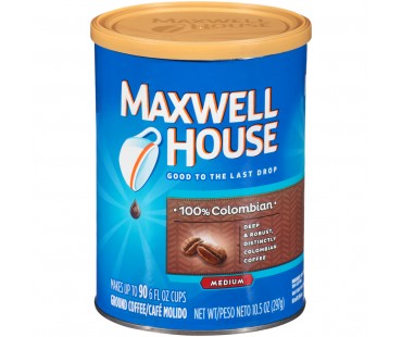Maxwell House 100% Colombian Ground Coffee 10.5 Oz Canister